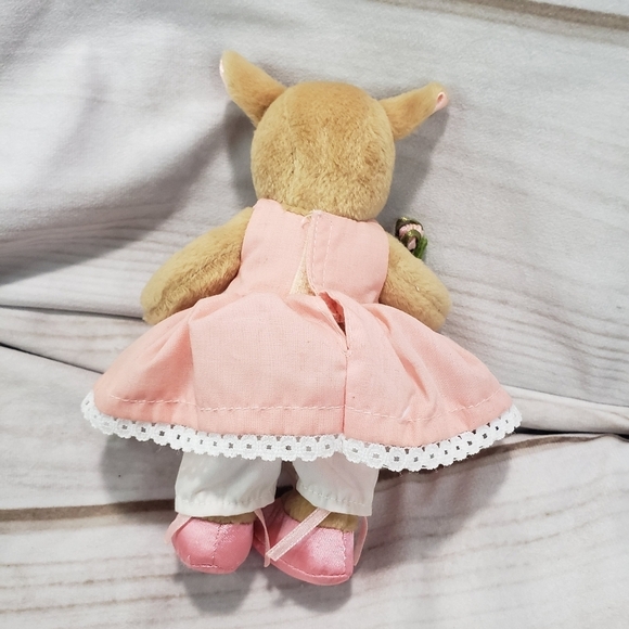 Rosie Rabbit Sylvia Long Mother Goose Plush Doll Mini Pink Floral 6 Inch 2000 - Picture 7 of 11